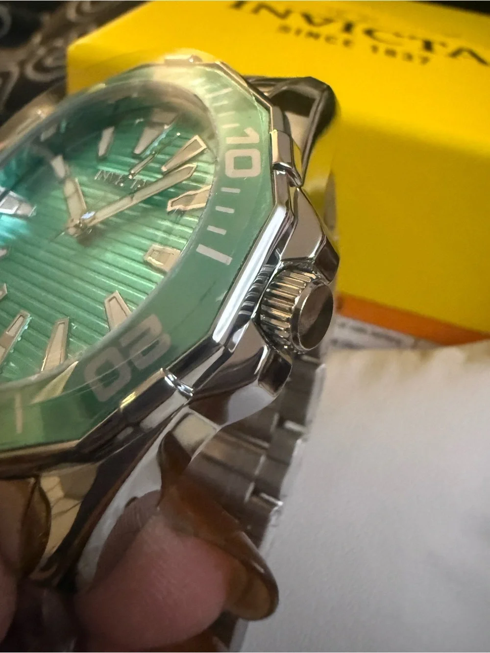 Invicta Pro Diver Meridian Men’s 46mm Turquoise Dial Stainless Steel Watch NWT